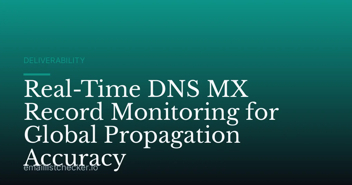 Real-Time DNS MX Record Monitoring for Global Propagation Accuracy