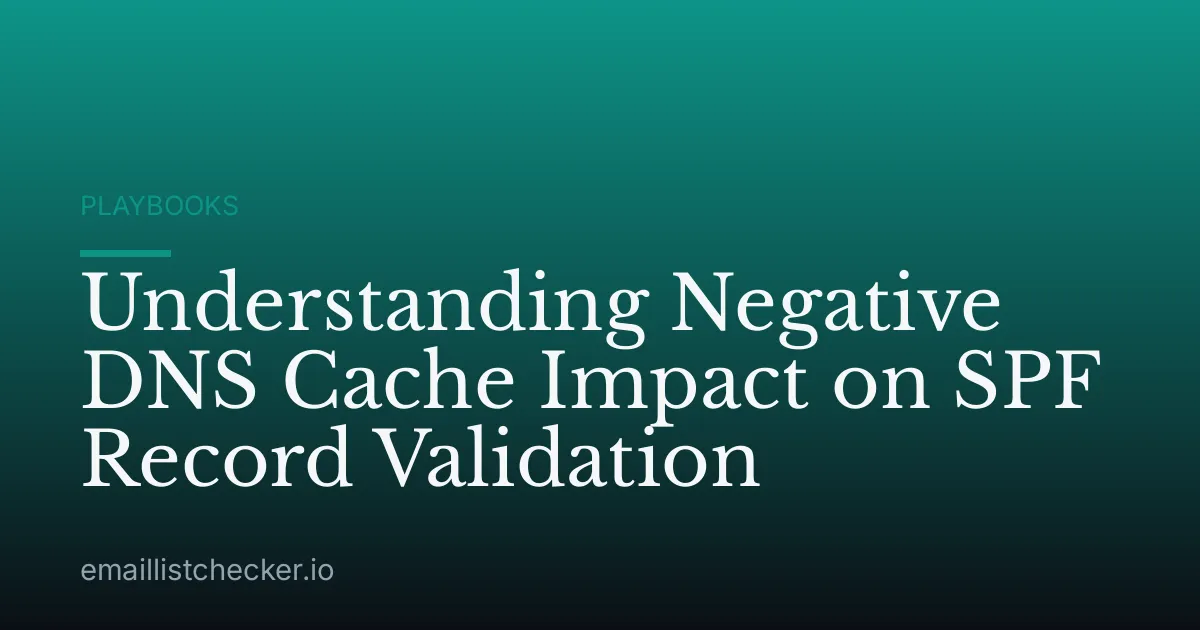 Understanding Negative DNS Cache Impact on SPF Record Validation