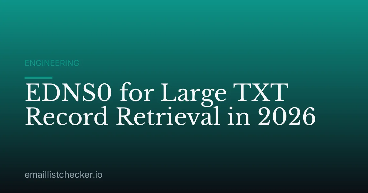 EDNS0 for Large TXT Record Retrieval in 2026