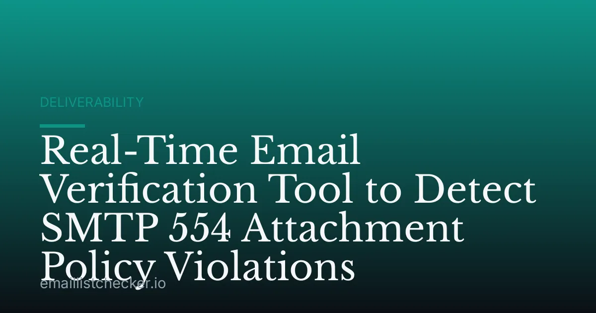 Real-Time Email Verification Tool to Detect SMTP 554 Attachment Policy Violations