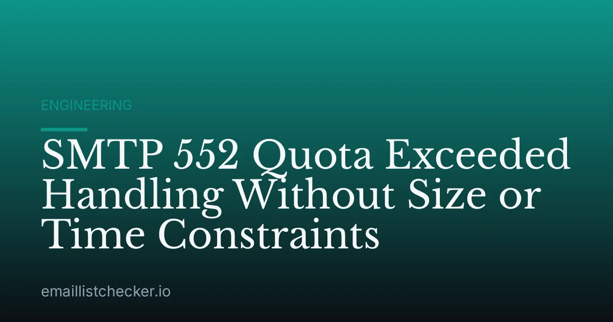SMTP 552 Quota Exceeded Handling Without Size or Time Constraints