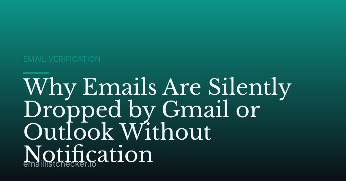 Why Emails Are Silently Dropped by Gmail or Outlook Without Notification