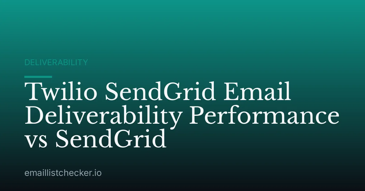 Twilio SendGrid Email Deliverability Performance vs SendGrid