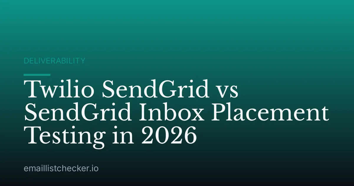 Twilio SendGrid vs SendGrid Inbox Placement Testing in 2026