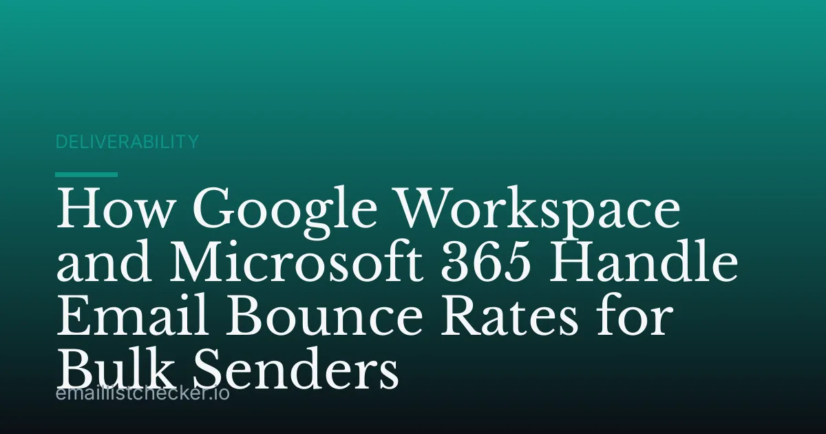 How Google Workspace and Microsoft 365 Handle Email Bounce Rates for Bulk Senders
