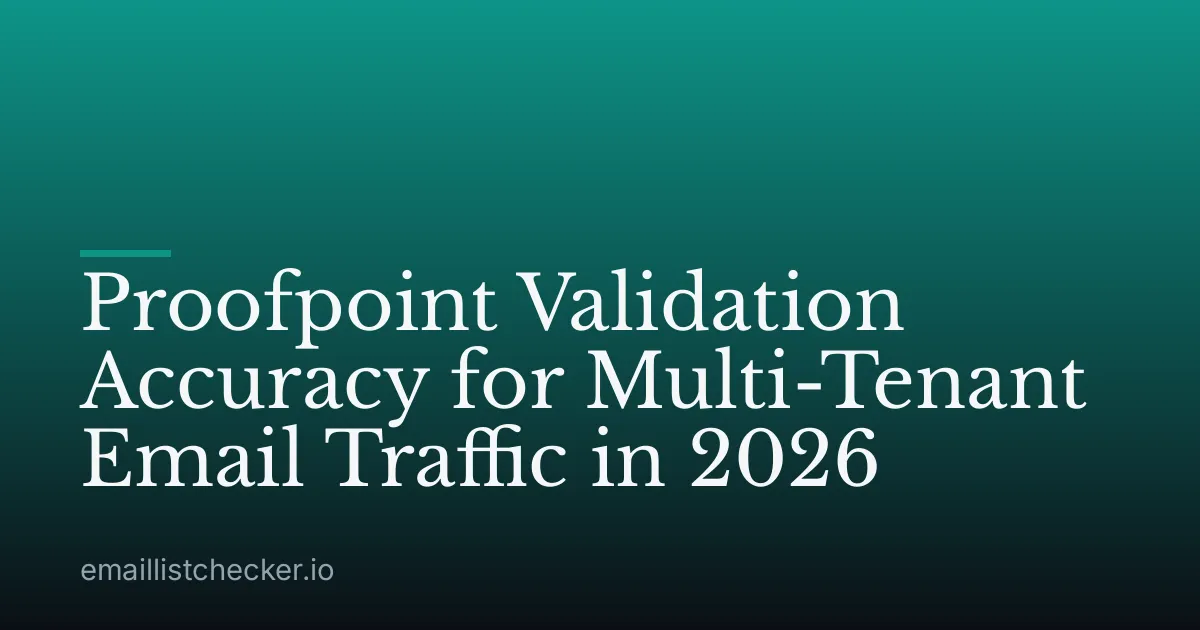Proofpoint Validation Accuracy for Multi-Tenant Email Traffic in 2026