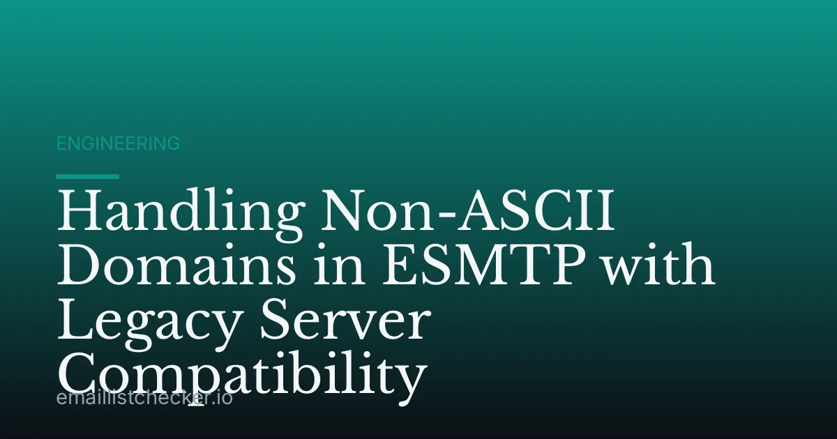 Handling Non-ASCII Domains in ESMTP with Legacy Server Compatibility