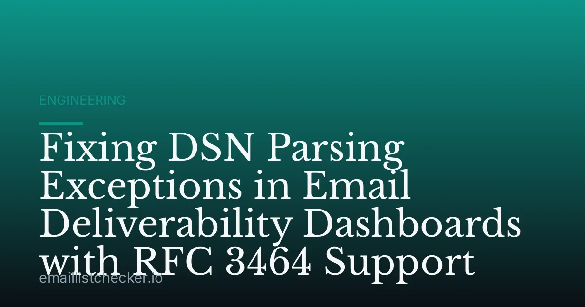 Fixing DSN Parsing Exceptions in Email Deliverability Dashboards with RFC 3464 Support