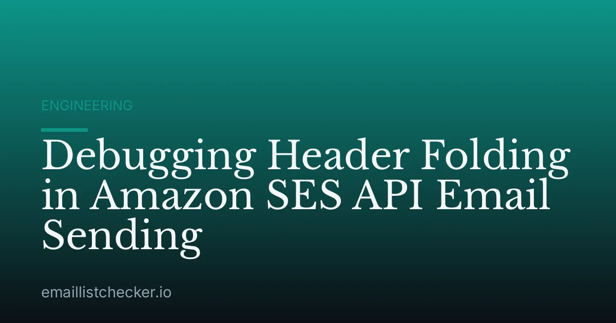 Debugging Header Folding in Amazon SES API Email Sending