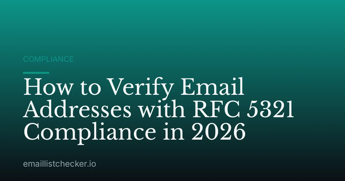 How to Verify Email Addresses with RFC 5321 Compliance in 2026