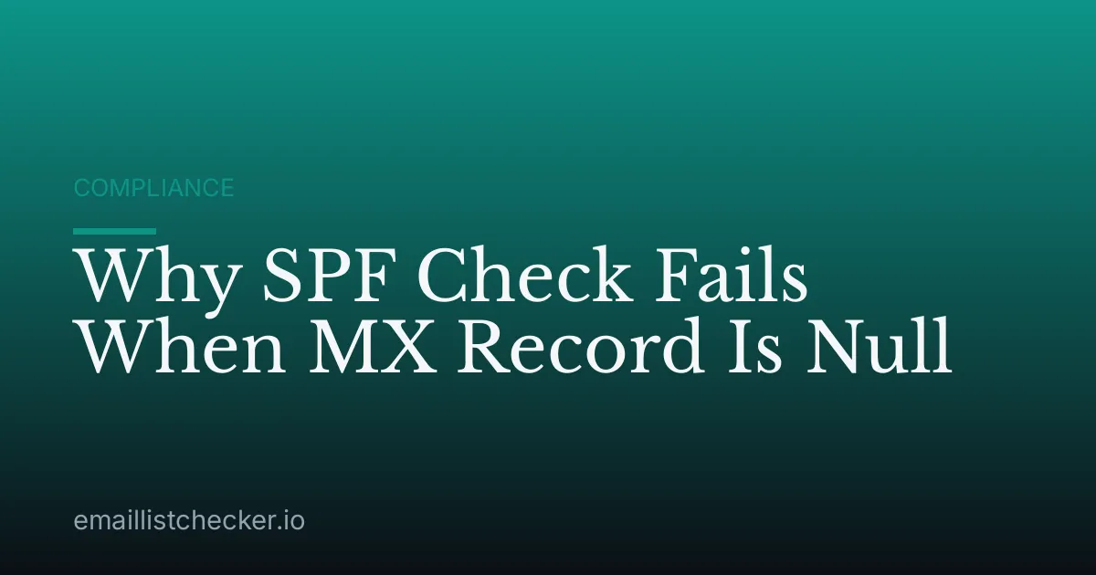 Why SPF Check Fails When MX Record Is Null