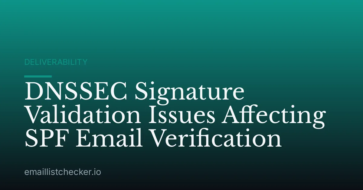 DNSSEC Signature Validation Issues Affecting SPF Email Verification