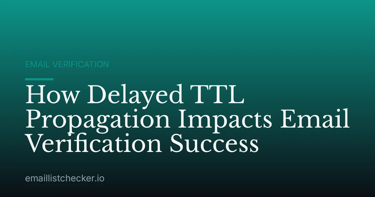 How Delayed TTL Propagation Impacts Email Verification Success