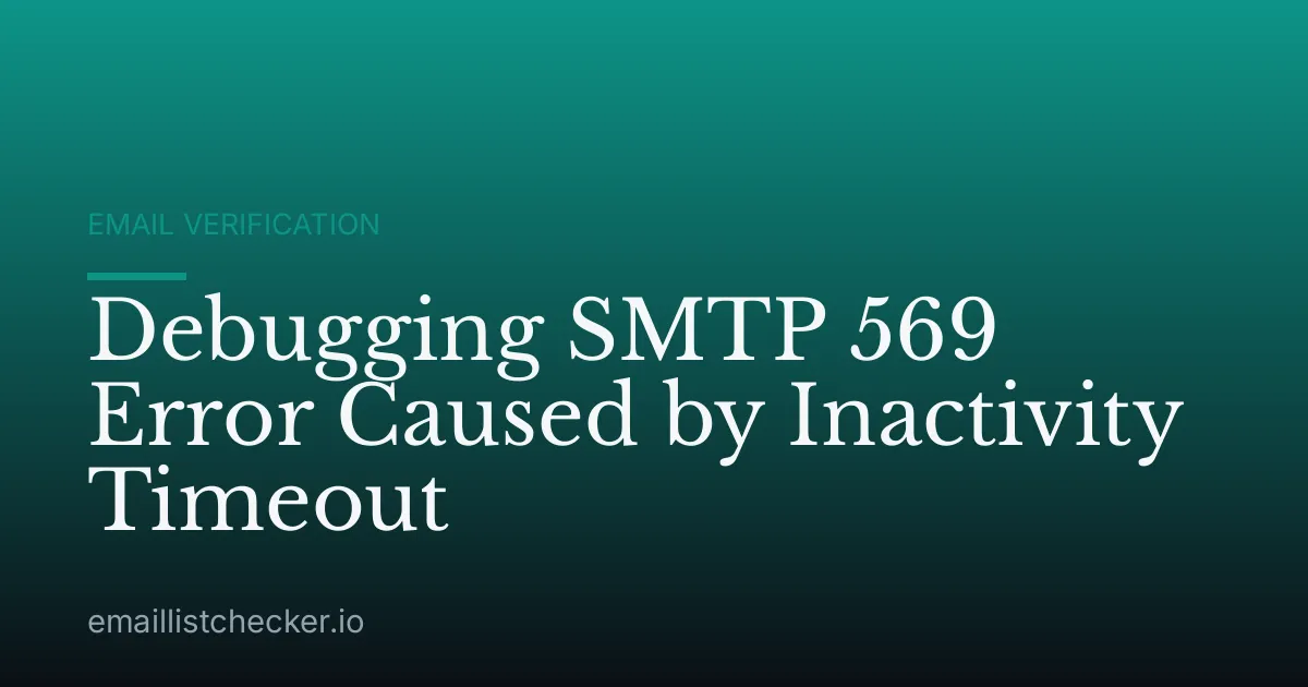 Debugging SMTP 569 Error Caused by Inactivity Timeout