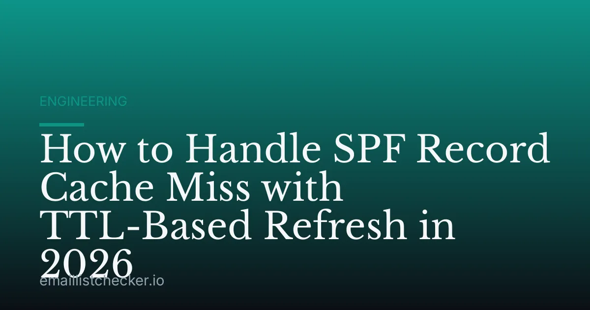 How to Handle SPF Record Cache Miss with TTL-Based Refresh in 2026