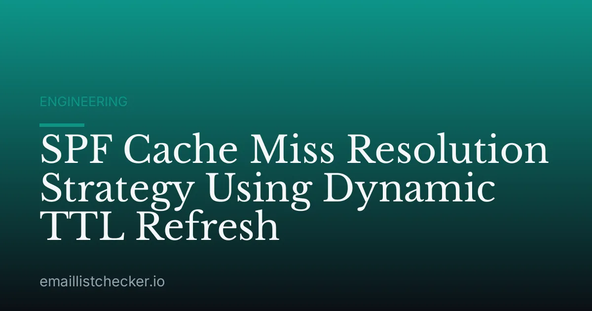 SPF Cache Miss Resolution Strategy Using Dynamic TTL Refresh