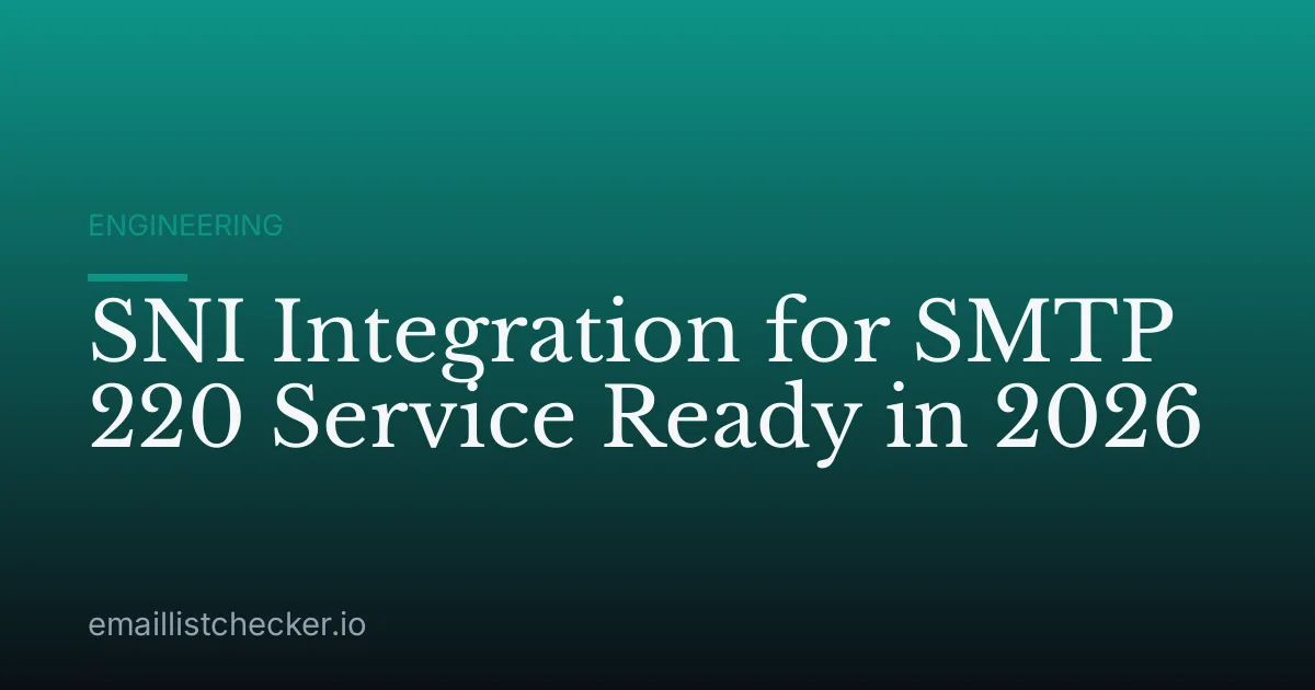 SNI Integration for SMTP 220 Service Ready in 2026