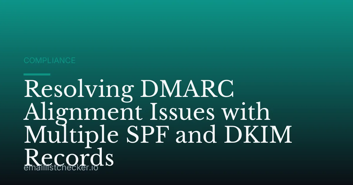 Resolving DMARC Alignment Issues with Multiple SPF and DKIM Records