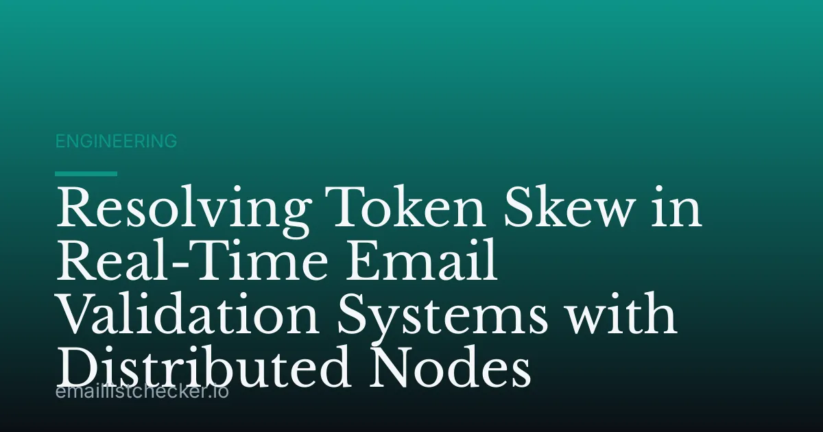 Resolving Token Skew in Real-Time Email Validation Systems with Distributed Nodes