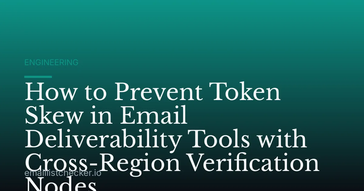 How to Prevent Token Skew in Email Deliverability Tools with Cross-Region Verification Nodes