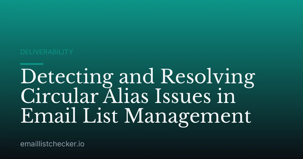Detecting and Resolving Circular Alias Issues in Email List Management