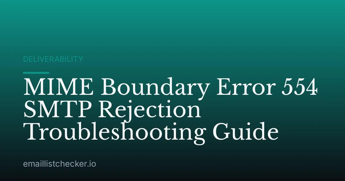 MIME Boundary Error 554 SMTP Rejection Troubleshooting Guide