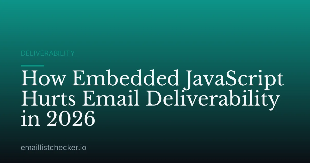 How Embedded JavaScript Hurts Email Deliverability in 2026