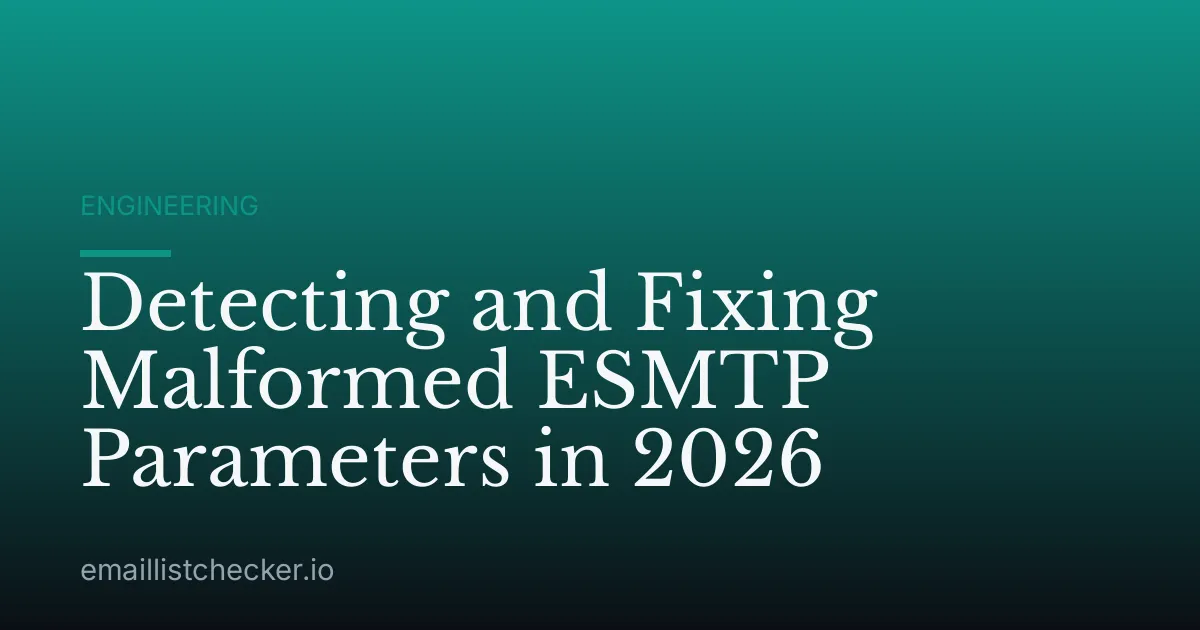 Detecting and Fixing Malformed ESMTP Parameters in 2026