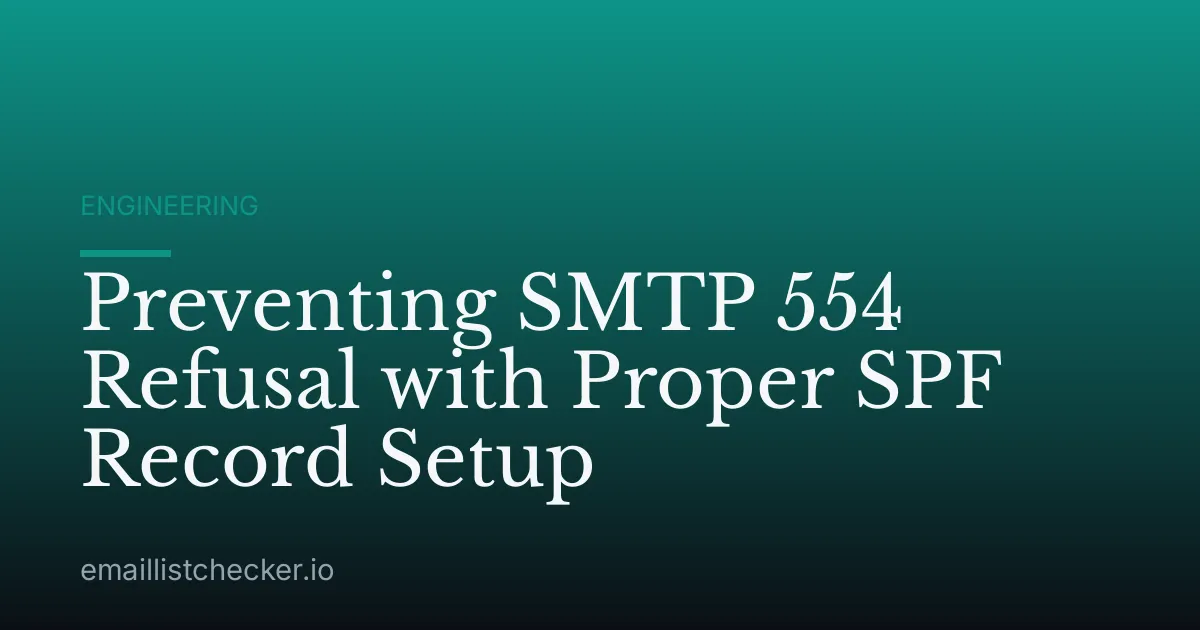 Preventing SMTP 554 Refusal with Proper SPF Record Setup