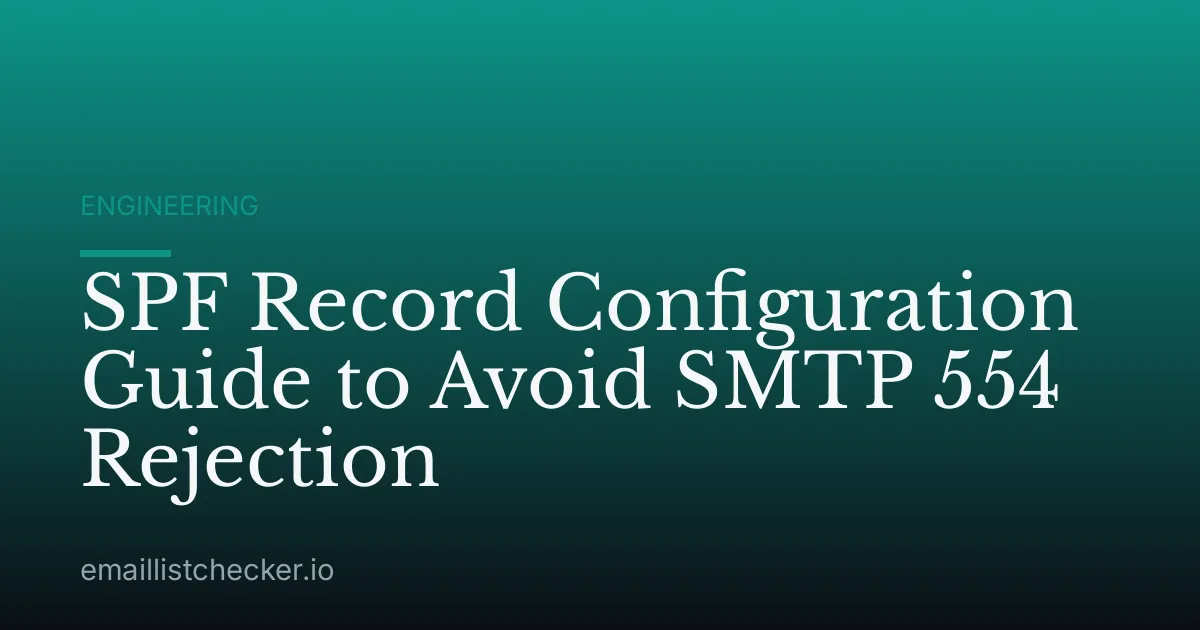 SPF Record Configuration Guide to Avoid SMTP 554 Rejection