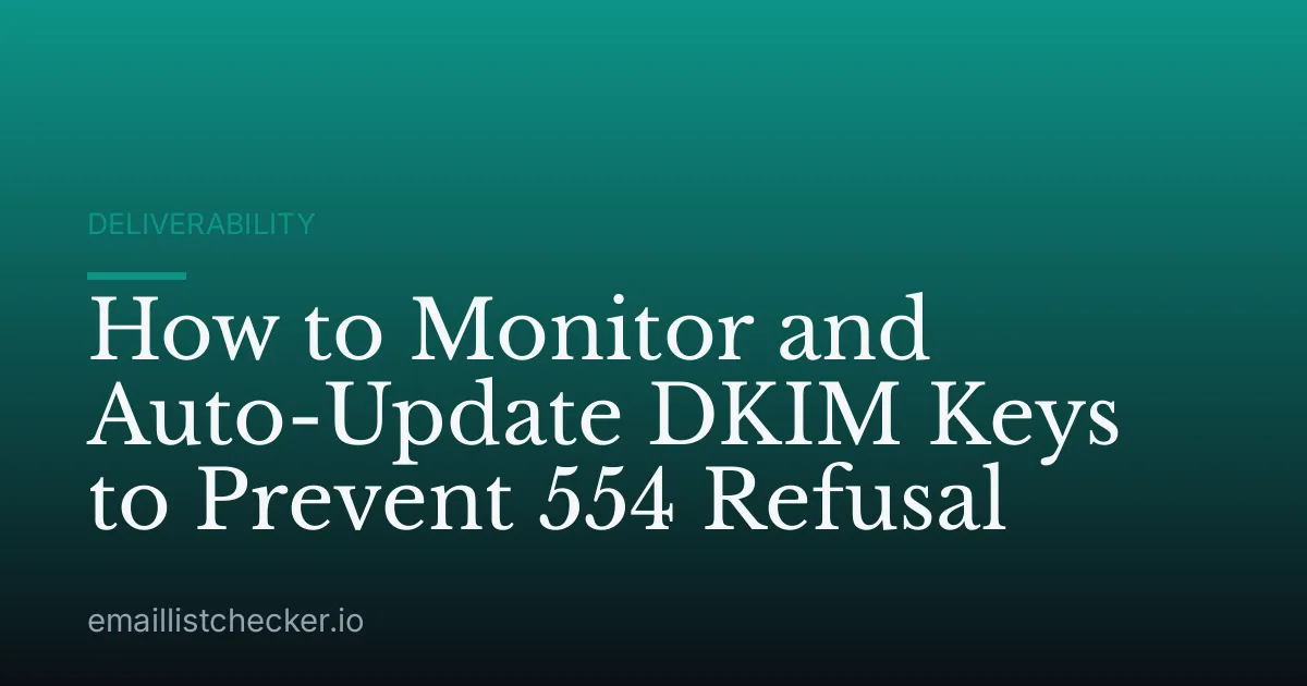 How to Monitor and Auto-Update DKIM Keys to Prevent 554 Refusal