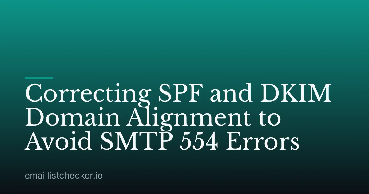 Correcting SPF and DKIM Domain Alignment to Avoid SMTP 554 Errors