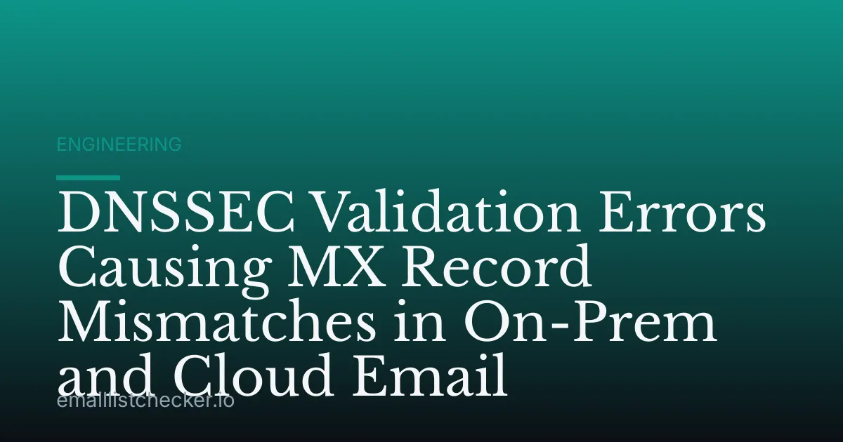 DNSSEC Validation Errors Causing MX Record Mismatches in On-Prem and Cloud Email