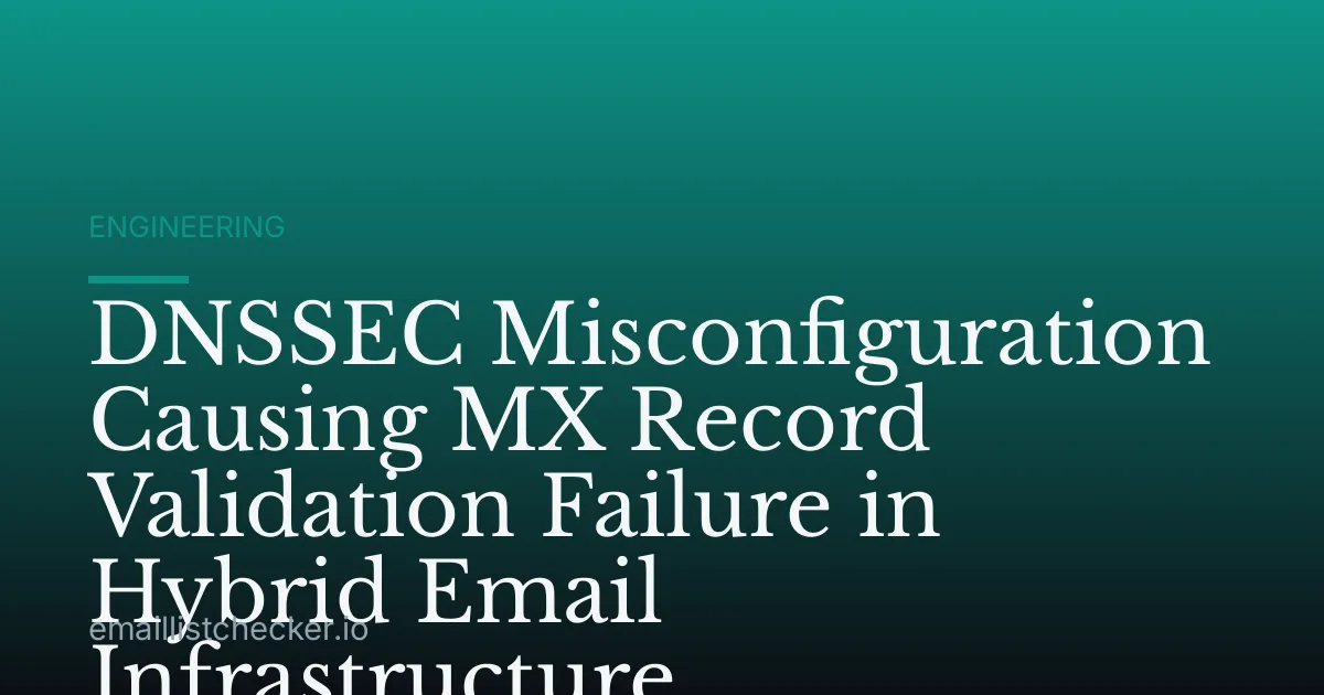 DNSSEC Misconfiguration Causing MX Record Validation Failure in Hybrid Email Infrastructure