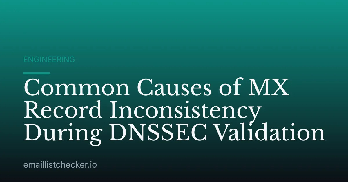 Common Causes of MX Record Inconsistency During DNSSEC Validation