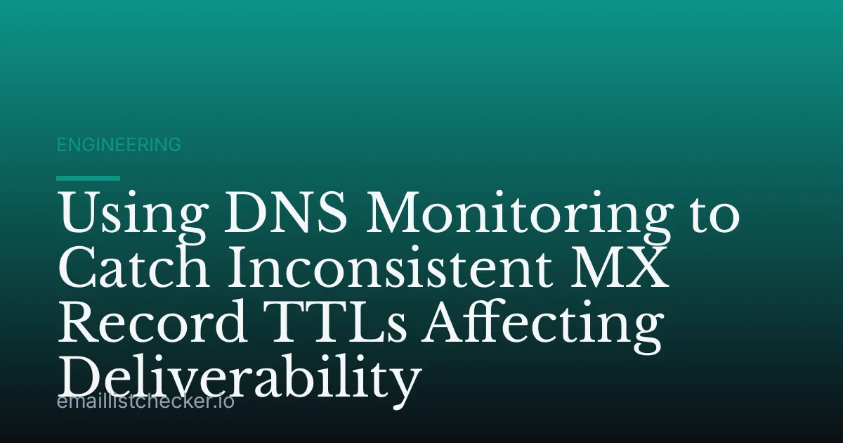 Using DNS Monitoring to Catch Inconsistent MX Record TTLs Affecting Deliverability
