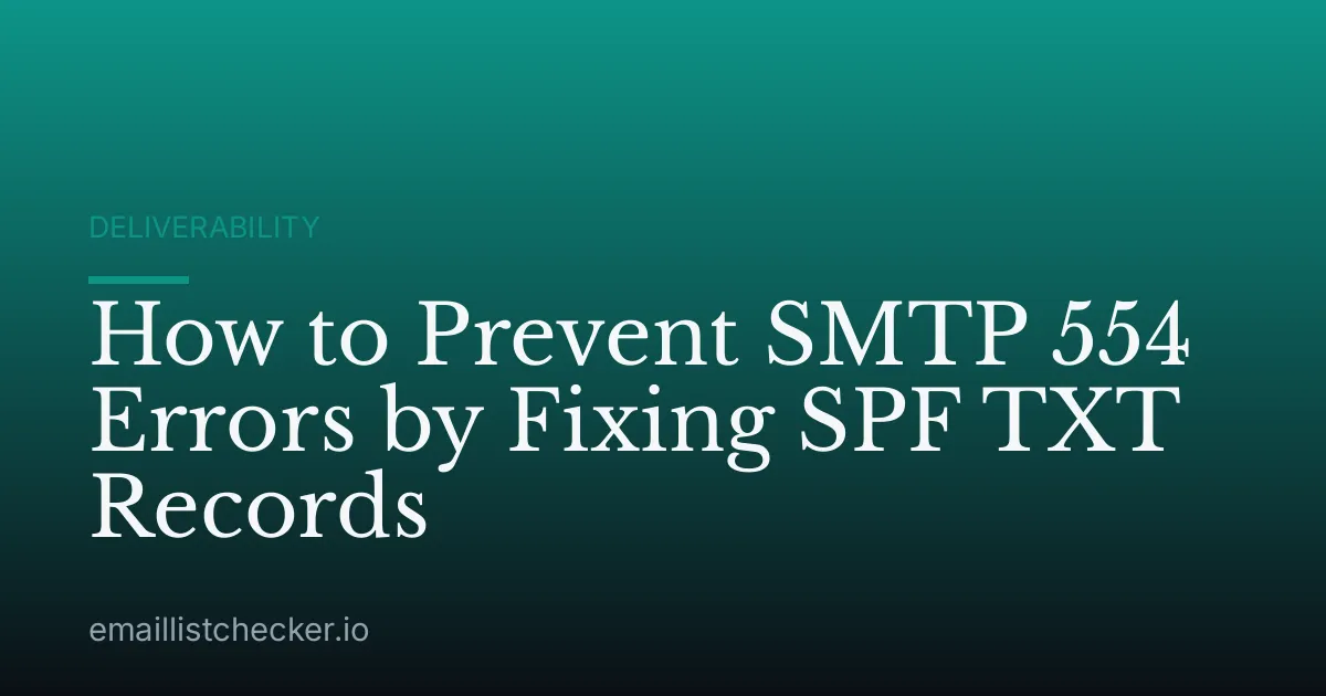 How to Prevent SMTP 554 Errors by Fixing SPF TXT Records