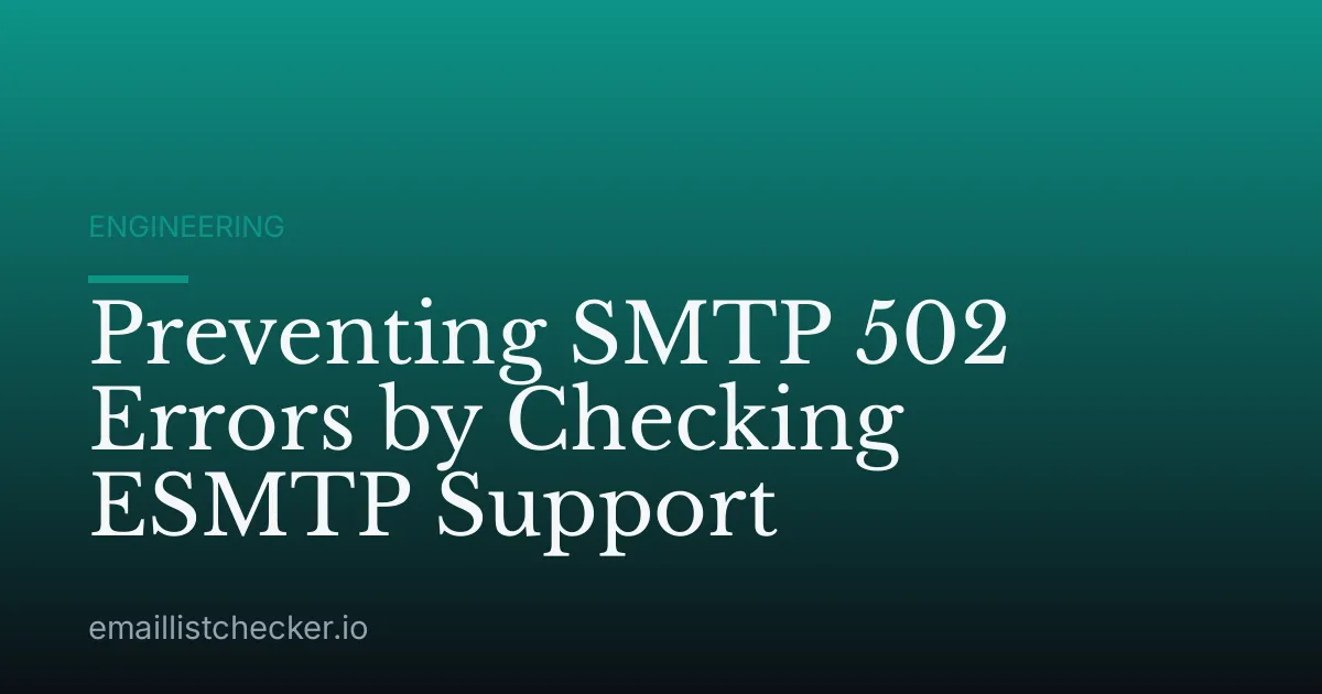 Preventing SMTP 502 Errors by Checking ESMTP Support