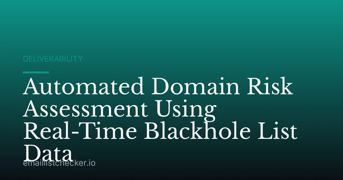 Automated Domain Risk Assessment Using Real-Time Blackhole List Data