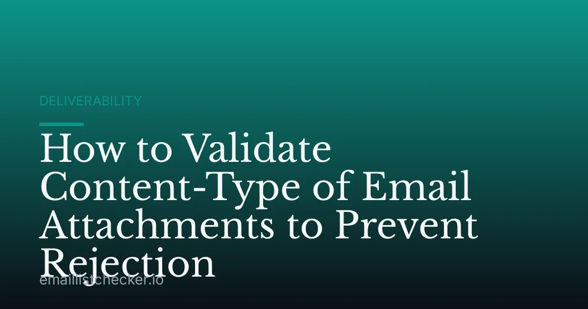 How to Validate Content-Type of Email Attachments to Prevent Rejection