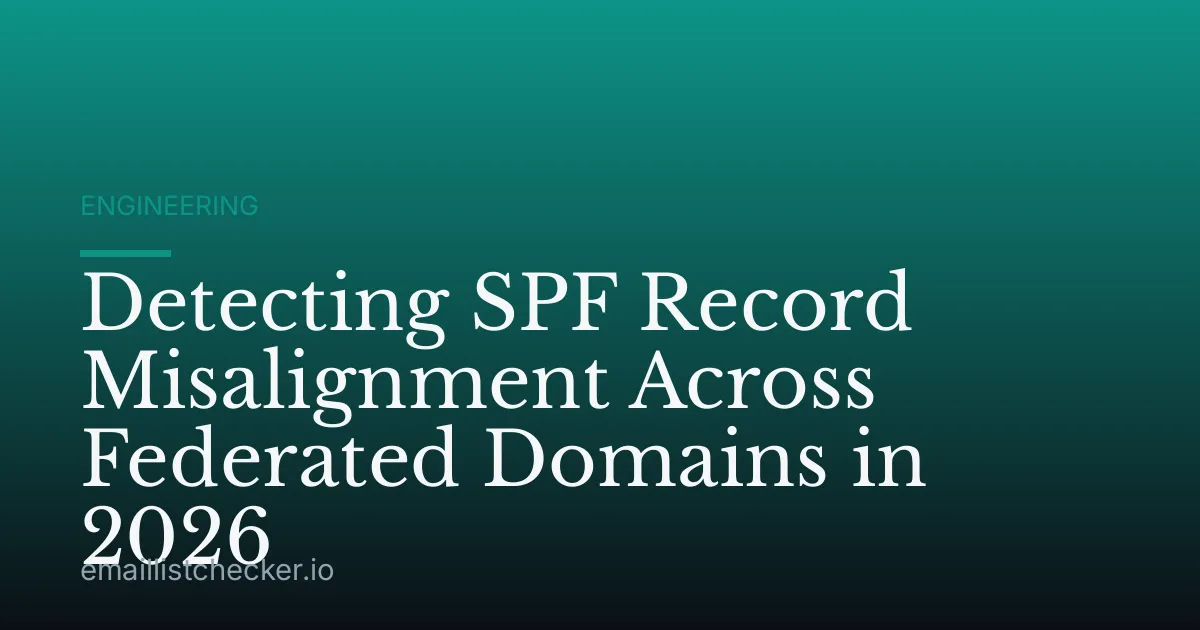 Detecting SPF Record Misalignment Across Federated Domains in 2026