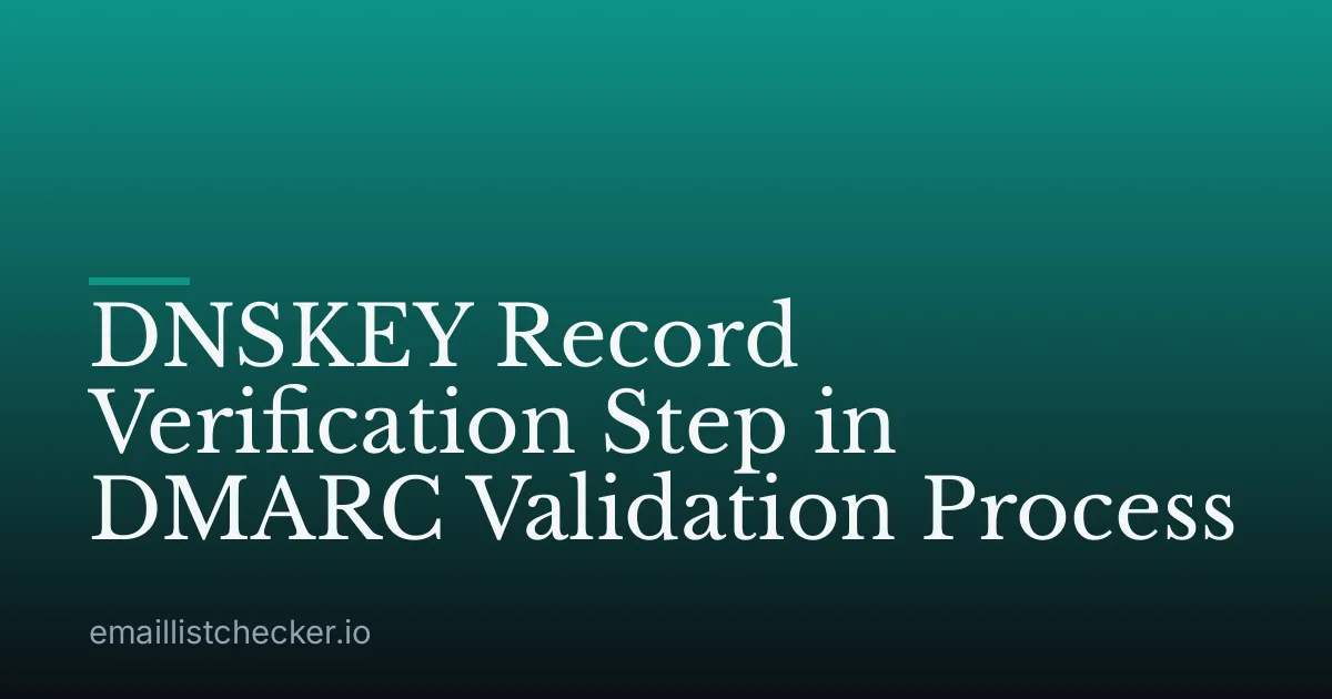 DNSKEY Record Verification Step in DMARC Validation Process