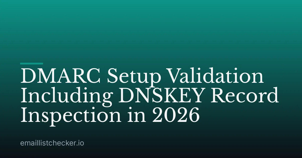 DMARC Setup Validation Including DNSKEY Record Inspection in 2026