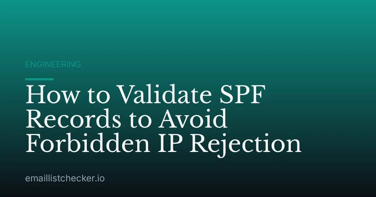 How to Validate SPF Records to Avoid Forbidden IP Rejection