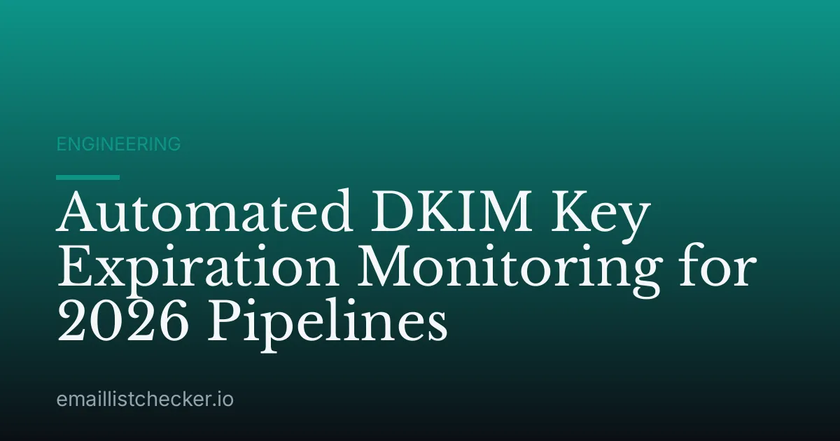 Automated DKIM Key Expiration Monitoring for 2026 Pipelines