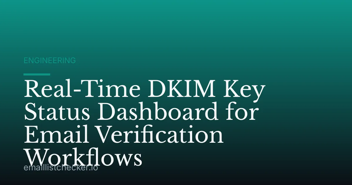 Real-Time DKIM Key Status Dashboard for Email Verification Workflows