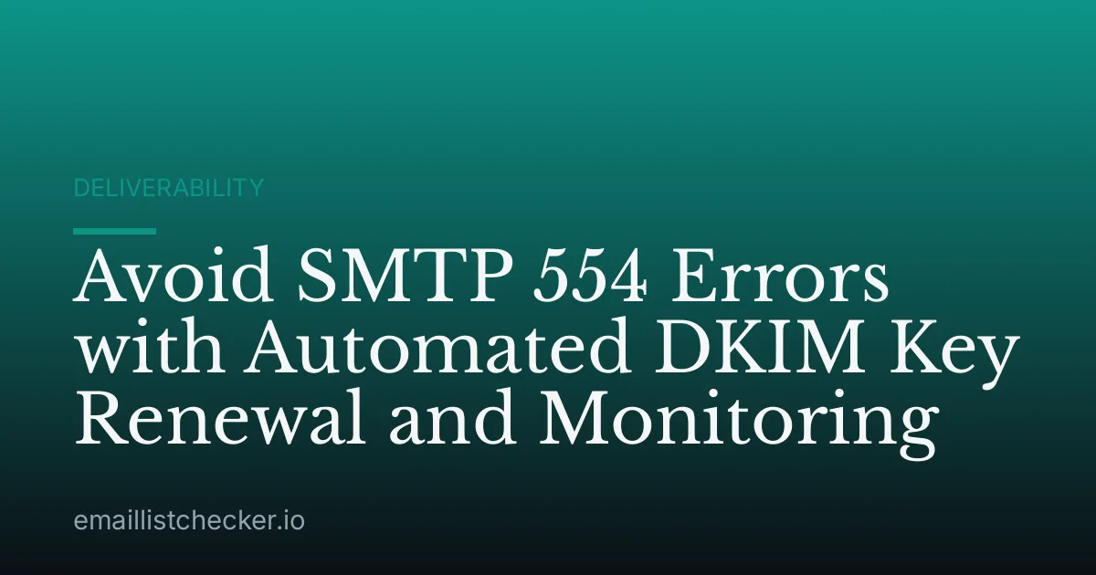 Avoid SMTP 554 Errors with Automated DKIM Key Renewal and Monitoring