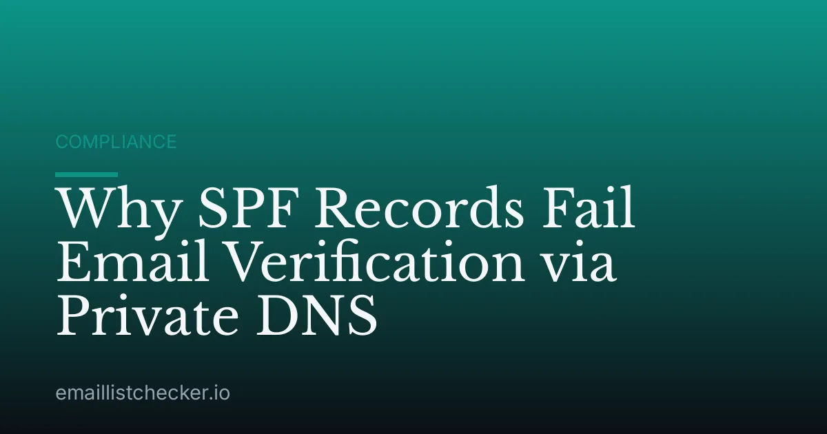 Why SPF Records Fail Email Verification via Private DNS
