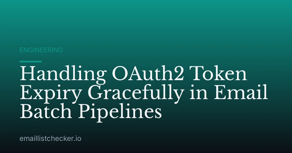 Handling OAuth2 Token Expiry Gracefully in Email Batch Pipelines