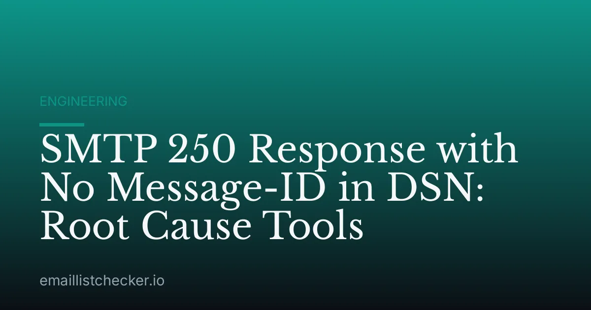 SMTP 250 Response with No Message-ID in DSN: Root Cause Tools